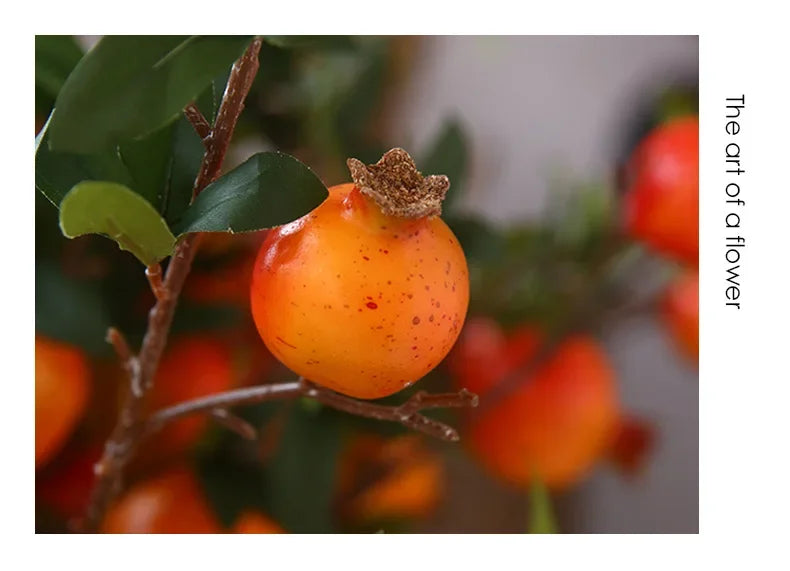 Künstlicher Granatapfel – Seide & Plastik – 80 cm Tischdeko