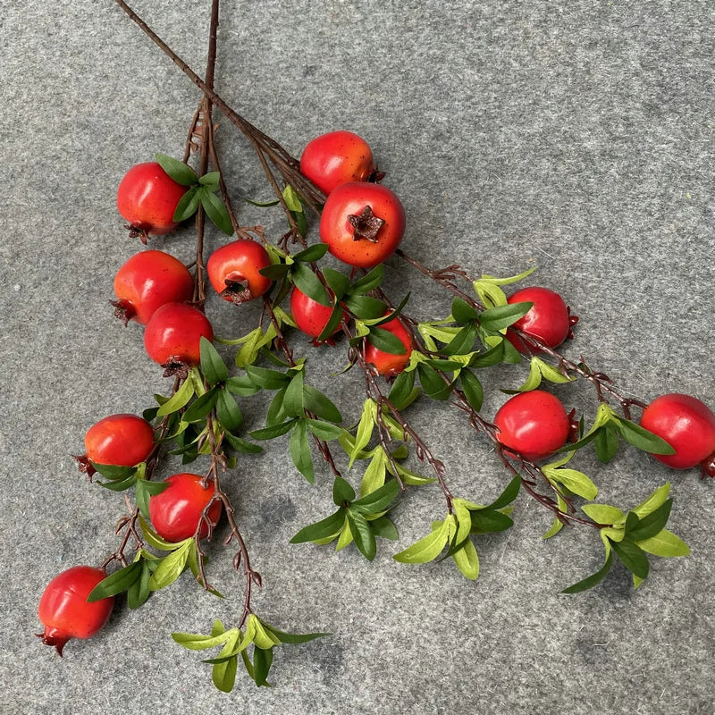 Künstlicher Granatapfelzweig – Schaum Design – 84cm Stil