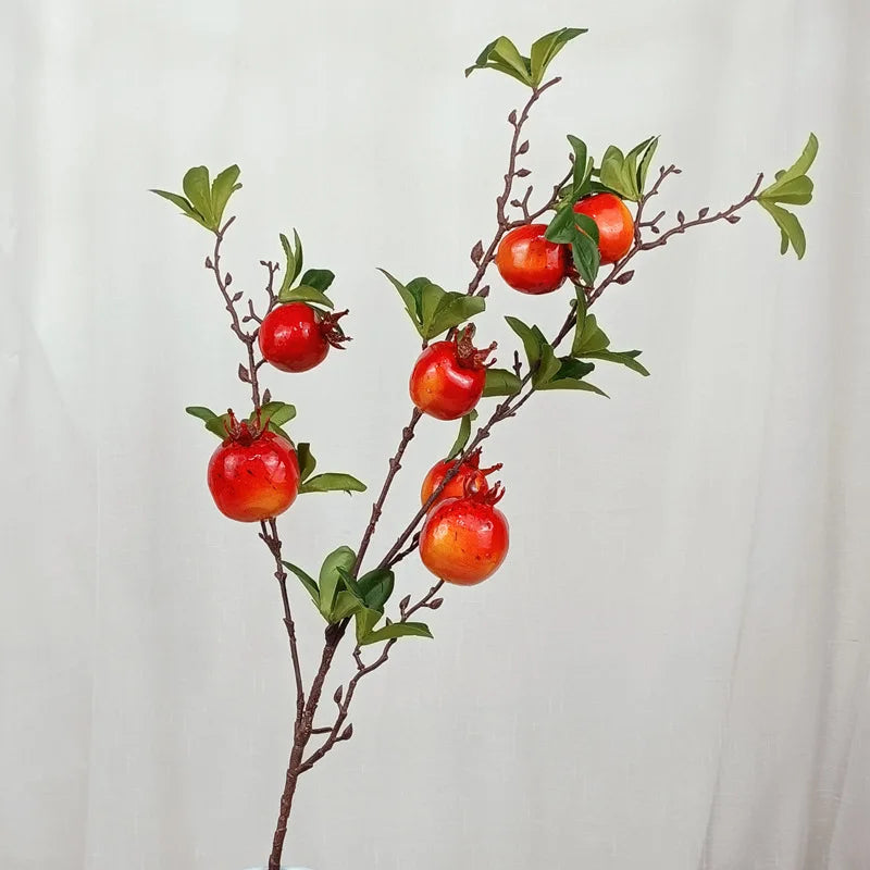 Künstlicher Granatapfelzweig – Schaum Design – 84cm Stil