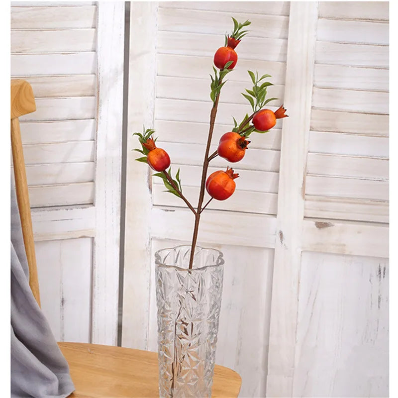 Künstlicher Granatapfelzweig – Schaum Design – 84cm Stil