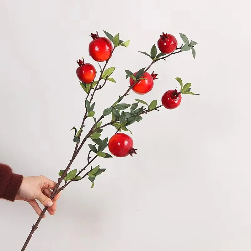 Künstlicher Granatapfelzweig – Schaumblumendeko
