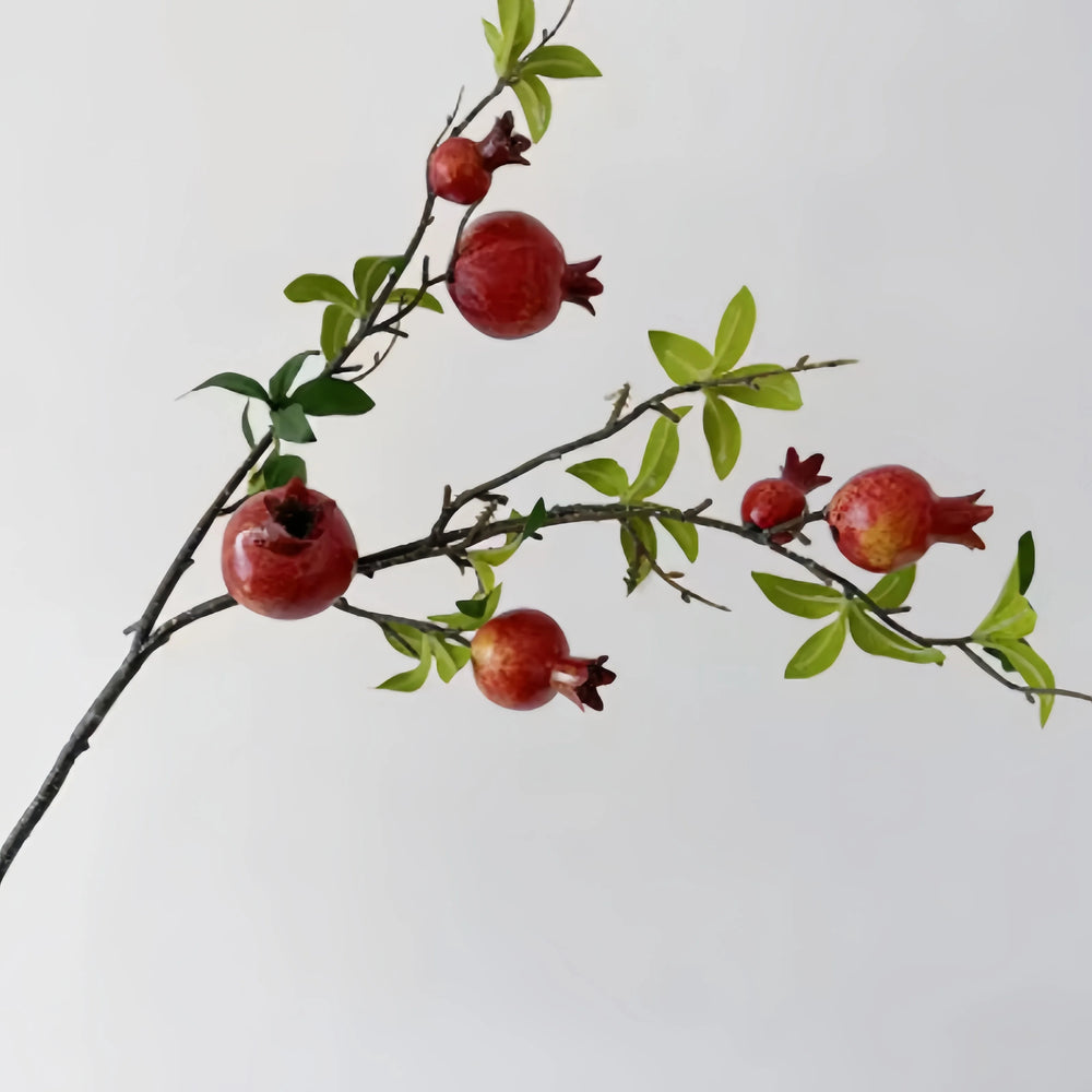 Künstlicher Granatapfelzweig – Schaumblumendeko