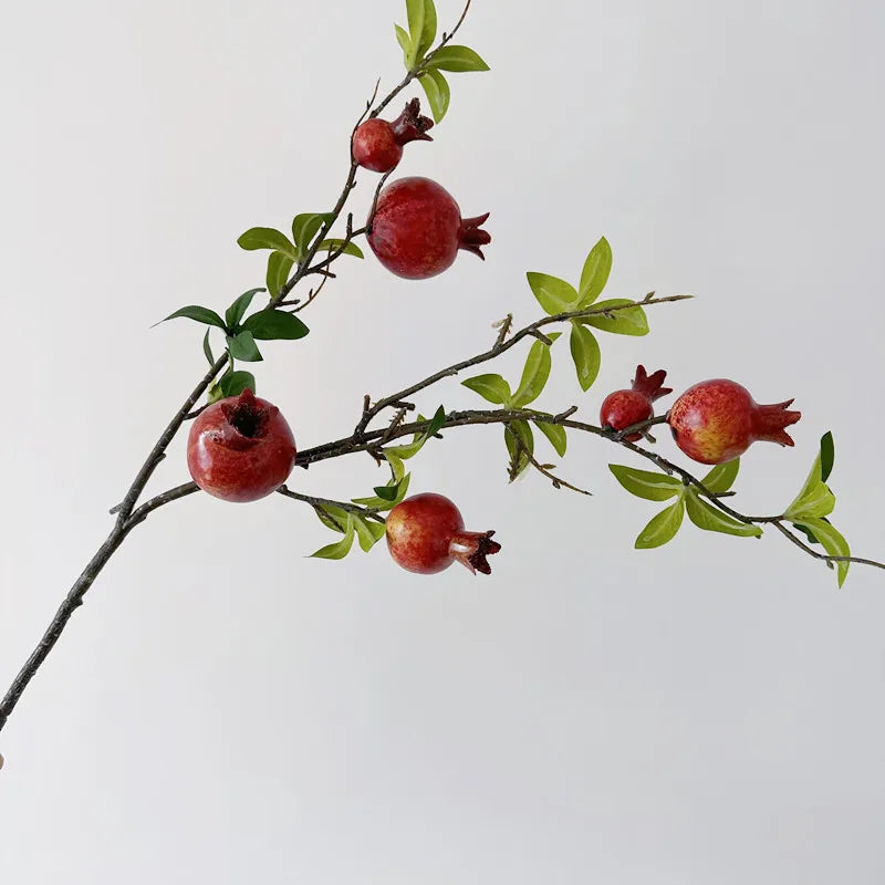 Künstlicher Granatapfelzweig – Schaumblumendeko