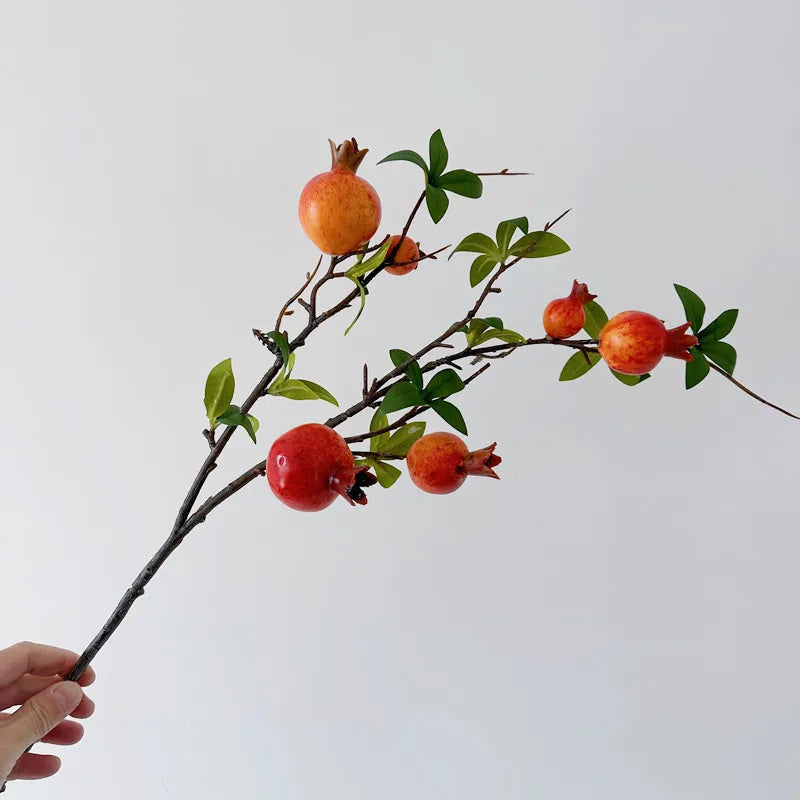 Künstlicher Granatapfelzweig – Schaumblumendeko
