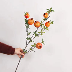 Künstlicher Granatapfelzweig – Schaumblumendeko