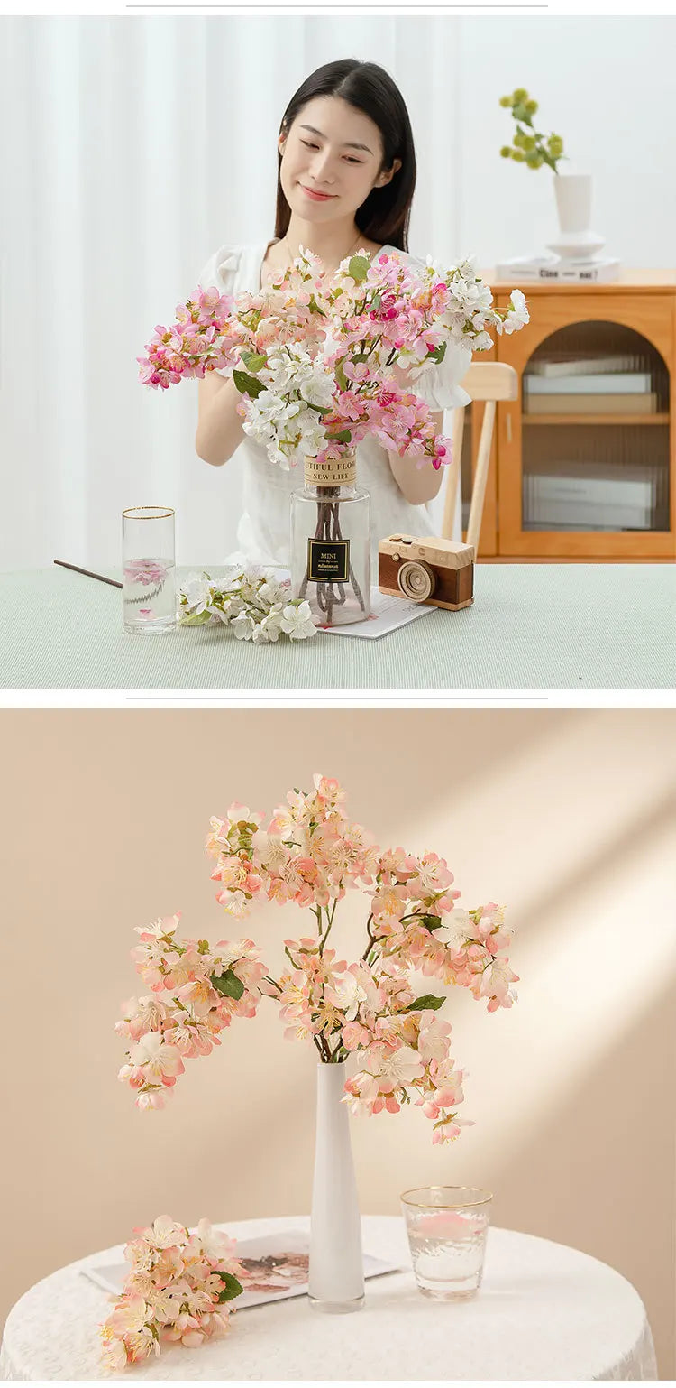 Künstlicher Kirschblütenzweig – Seidendesign – 53cm Innenbereich