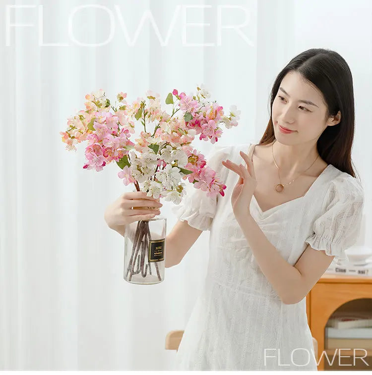 Künstlicher Kirschblütenzweig – Seidendesign – 53cm Innenbereich