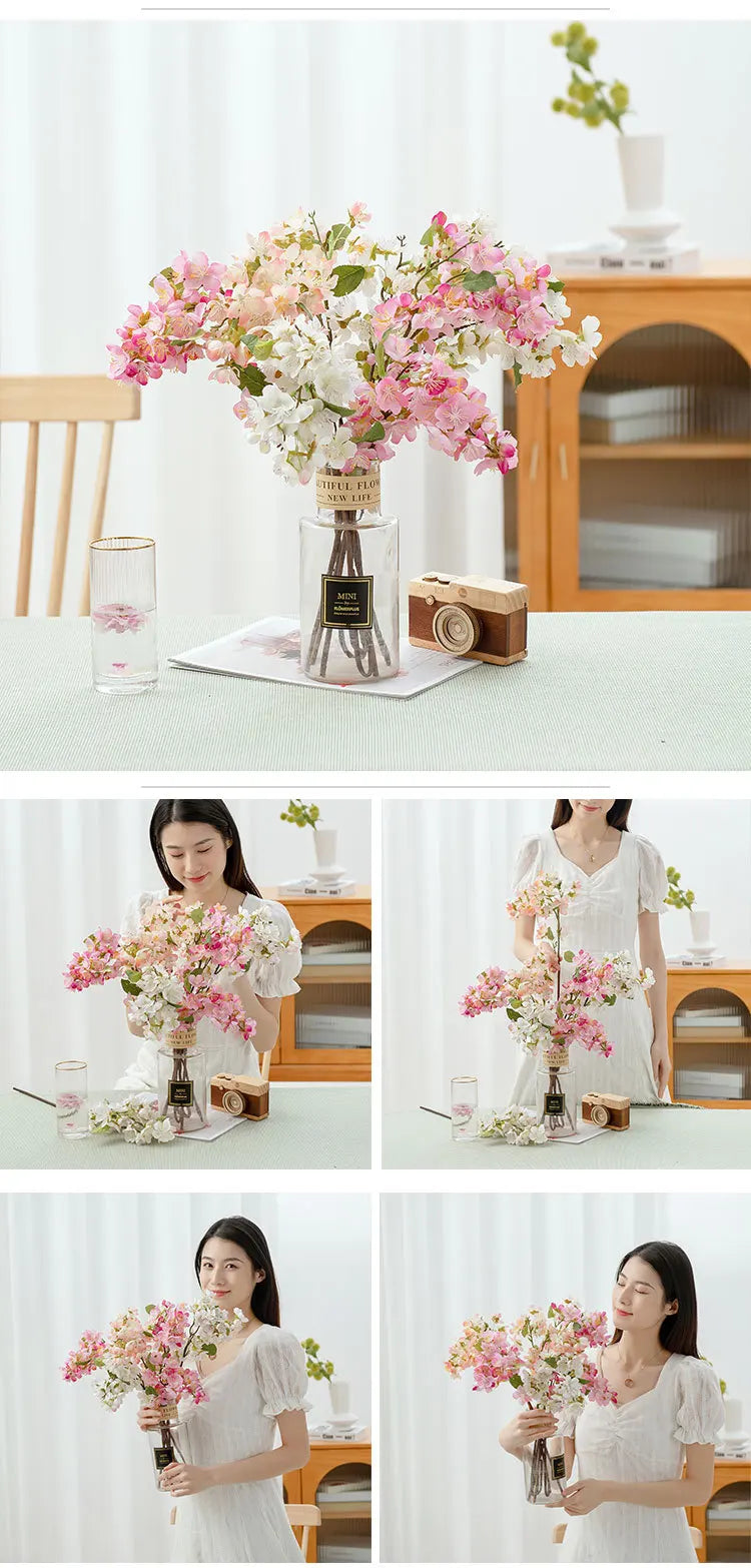 Künstlicher Kirschblütenzweig – Seidendesign – 53cm Innenbereich