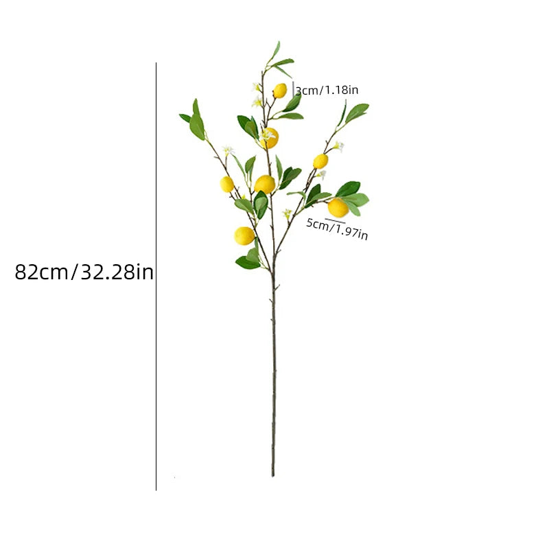 Künstlicher Zitronenzweig – Styropor Design 82cm