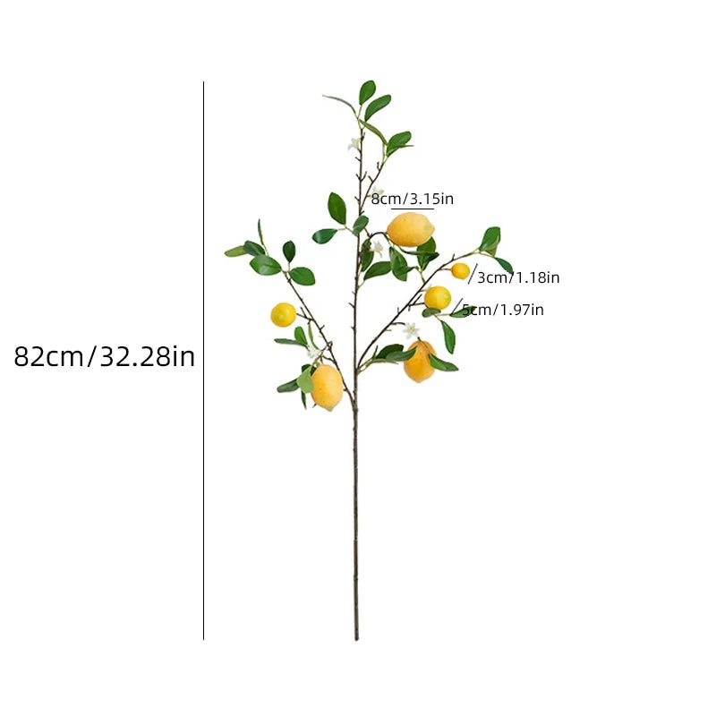 Künstlicher Zitronenzweig – Styropor Design 82cm