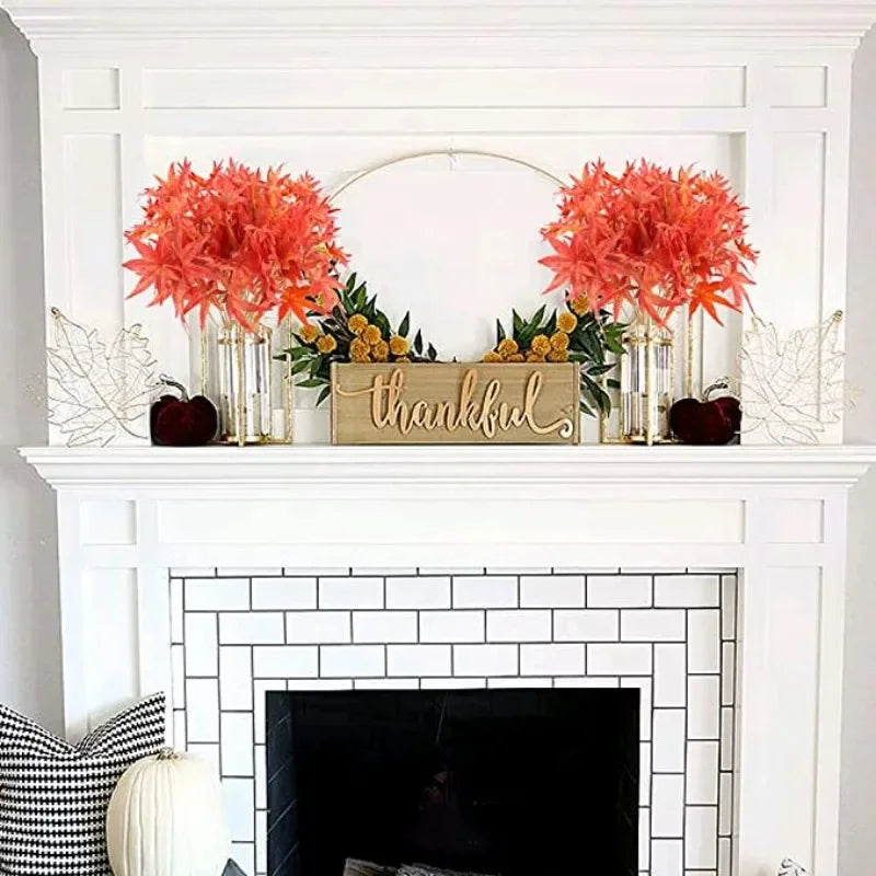 Künstliches Ahornblatt – Seidenzweig – 84cm Herbstdeko