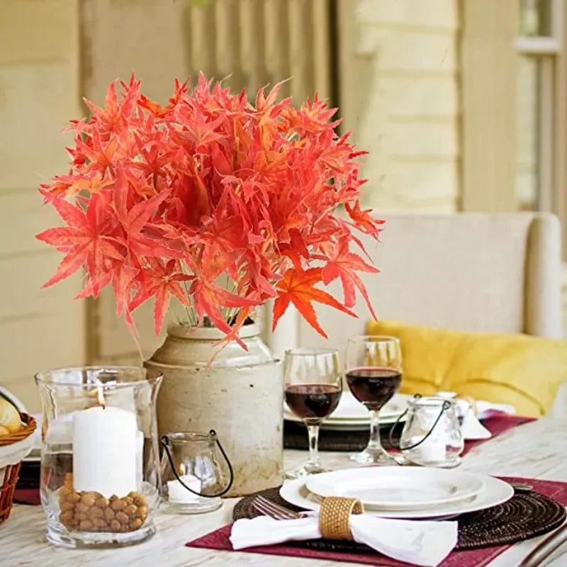 Künstliches Ahornblatt – Seidenzweig – 84cm Herbstdeko