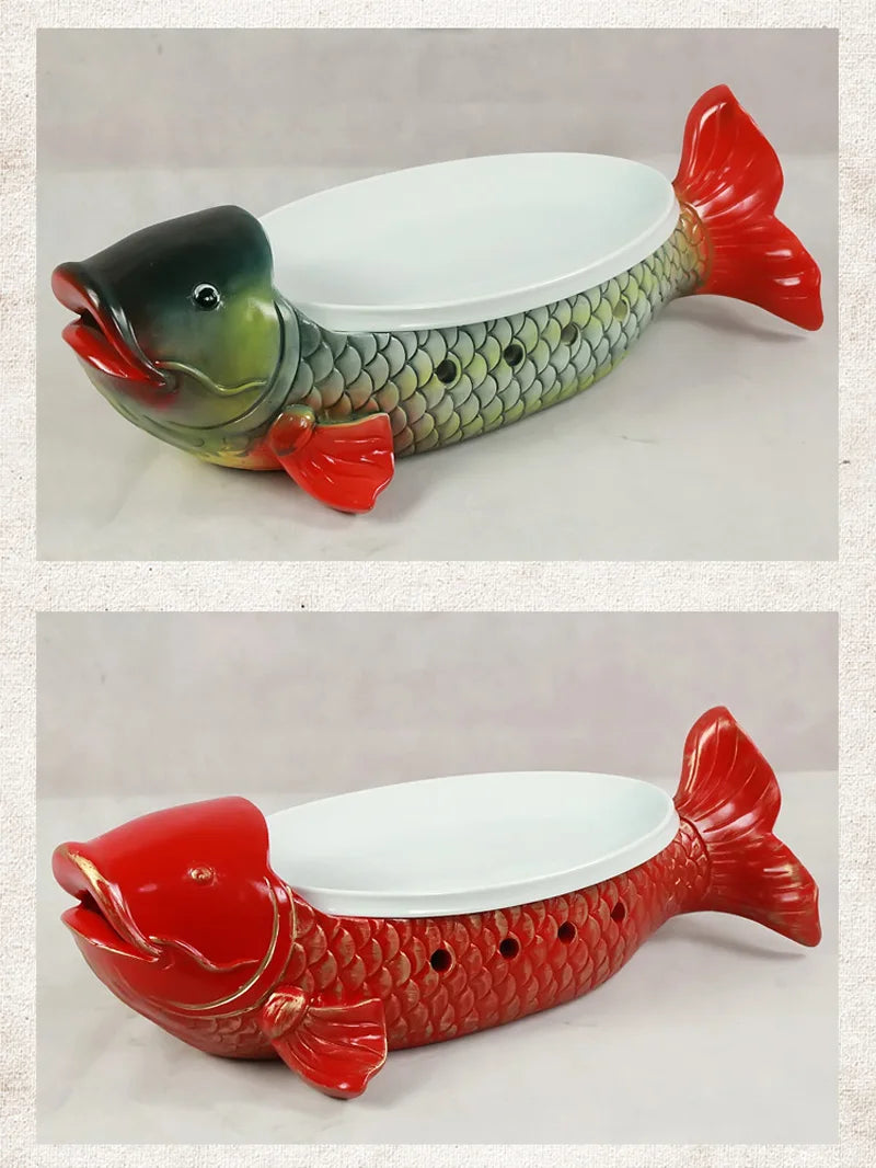 Kunstvolle Sushi-Platte – Keramik Rote Karpfen – Zuhause/Restaurant