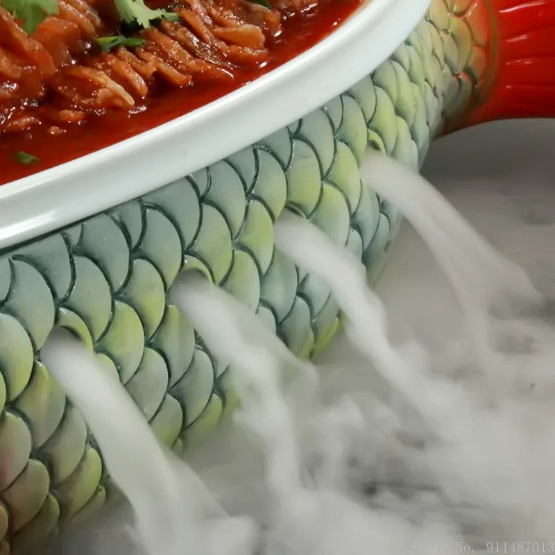 Kunstvolle Sushi-Platte – Keramik Rote Karpfen – Zuhause/Restaurant