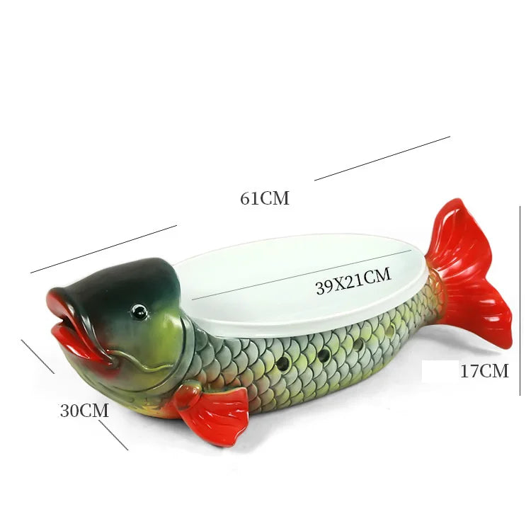 Kunstvolle Sushi-Platte – Keramik Rote Karpfen – Zuhause/Restaurant