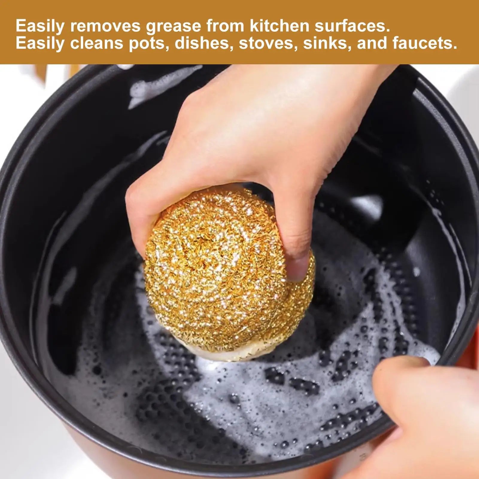 Kupferdraht-Schwamm – Messing Design – 10x8 cm Nützlichkeit