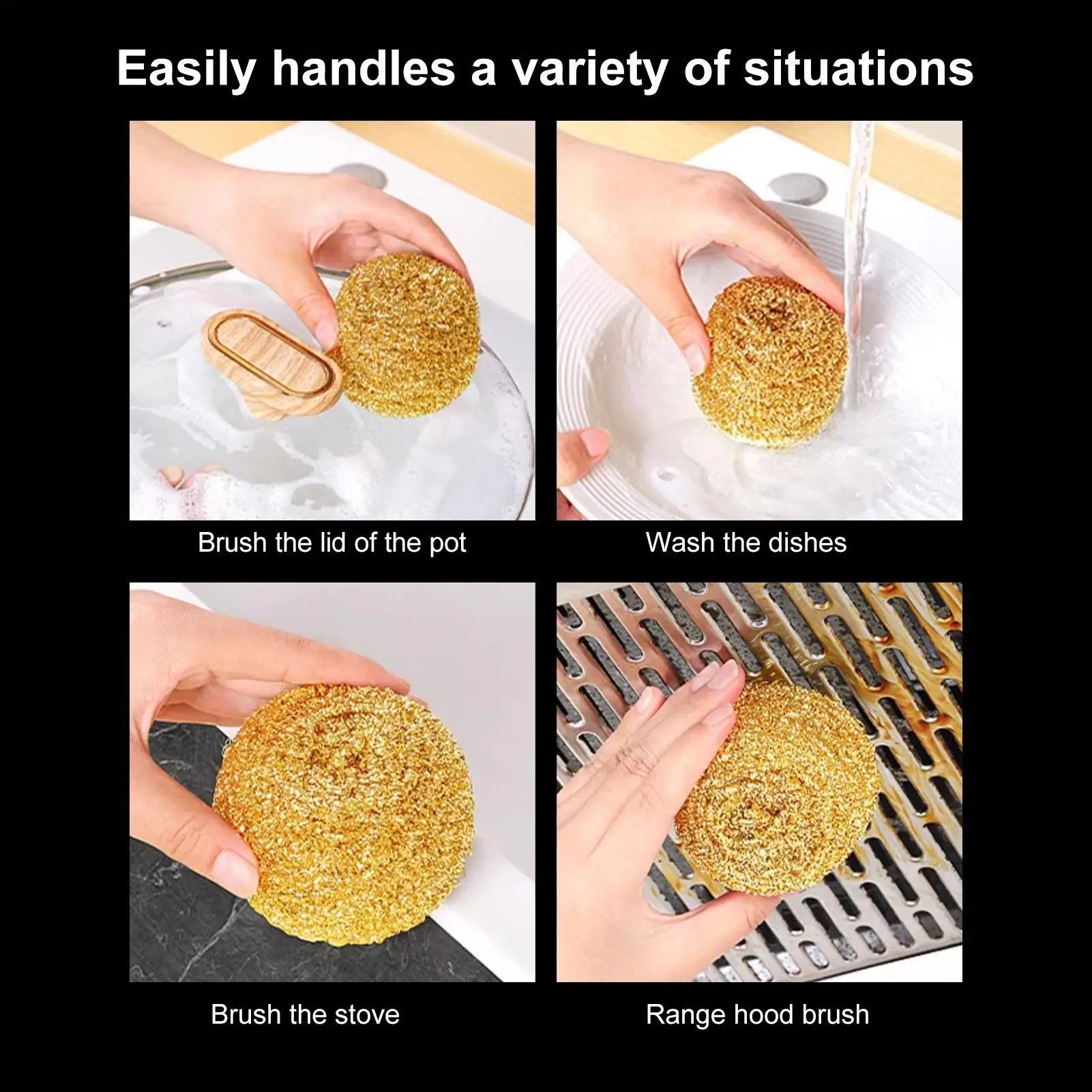 Kupferdraht-Schwamm – Messing Design – 10x8 cm Nützlichkeit