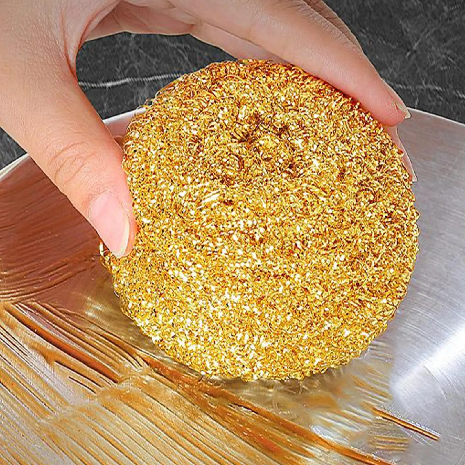 Kupferdraht-Schwamm – Messing Design – 10x8 cm Nützlichkeit