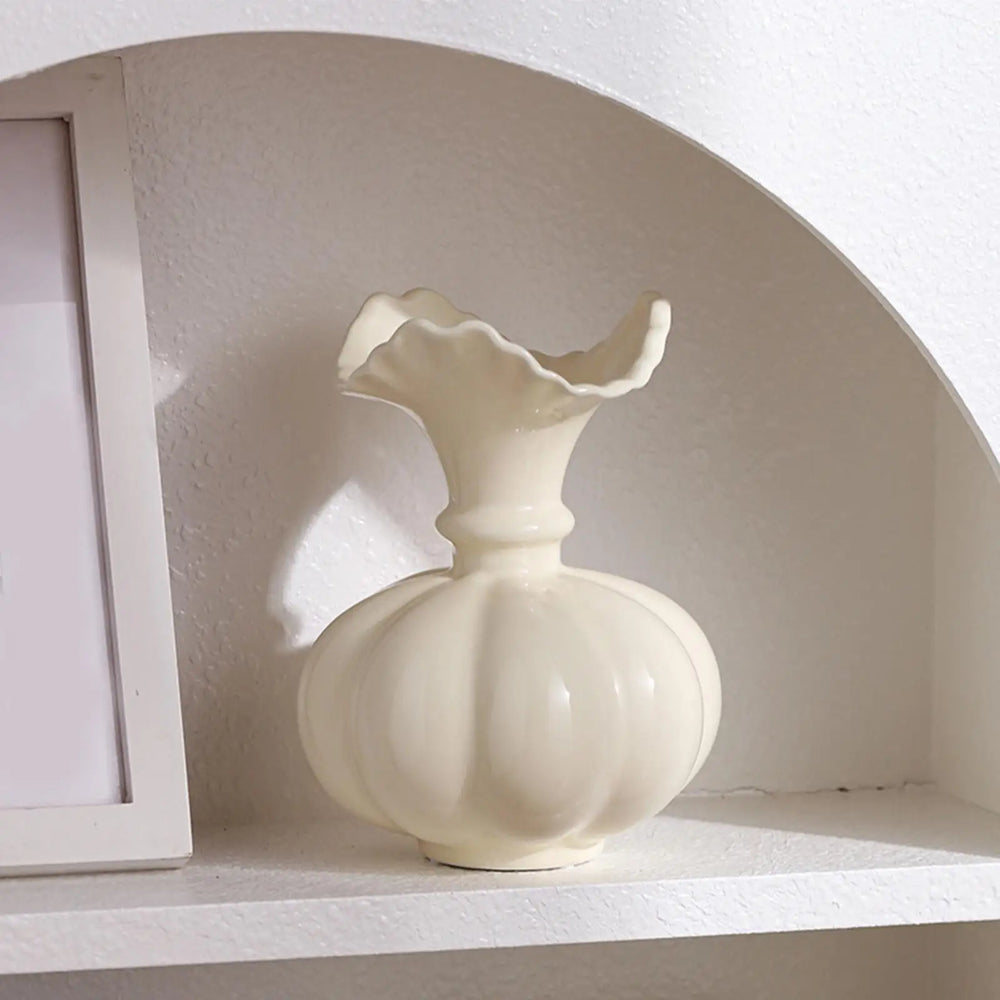 Kürbisvase – Keramik Modern – 15x20cm Tischdeko