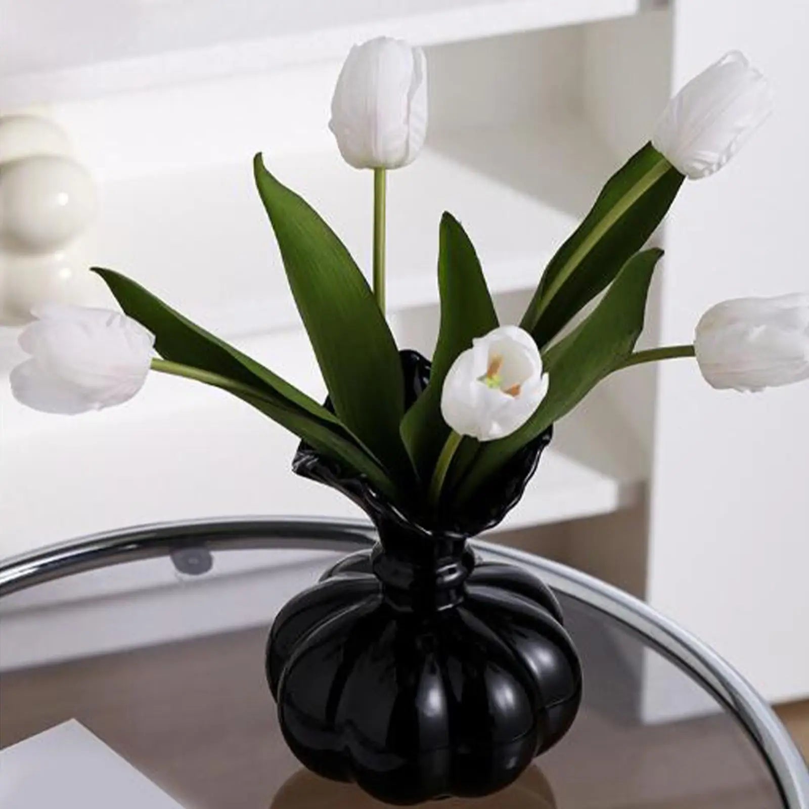 Kürbisvase – Keramik Modern – 15x20cm Tischdeko