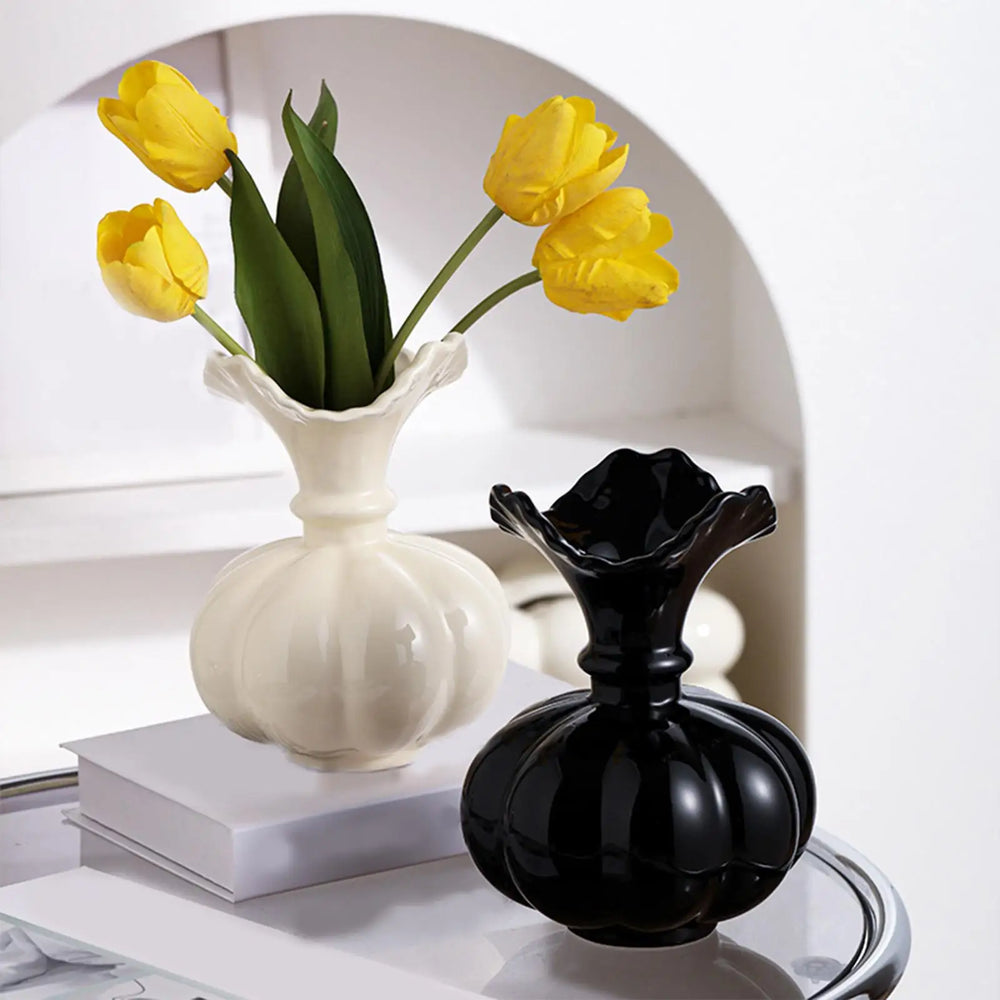 Kürbisvase – Keramik Modern – 15x20cm Tischdeko