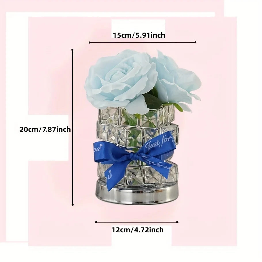 LED-Nachtlicht – Romantische Kristallrose – USB-Anschluss