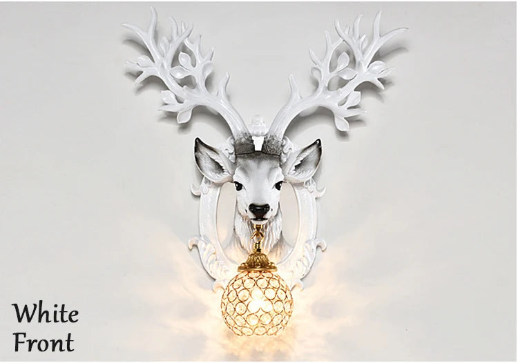 LED Wandlampe – Harz Hirsch Art Deco – Wohnzimmer