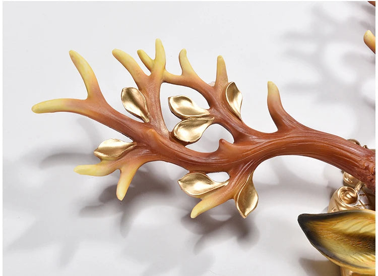 LED Wandlampe – Harz Hirsch Art Deco – Wohnzimmer