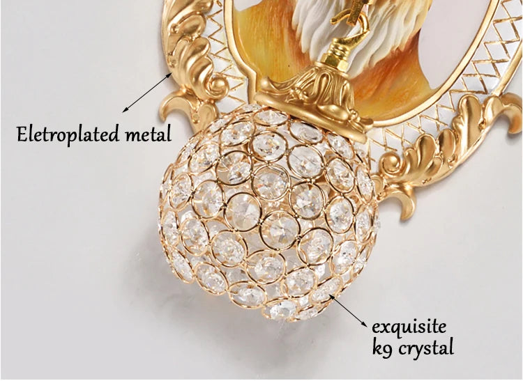 LED Wandlampe – Harz Hirsch Art Deco – Wohnzimmer