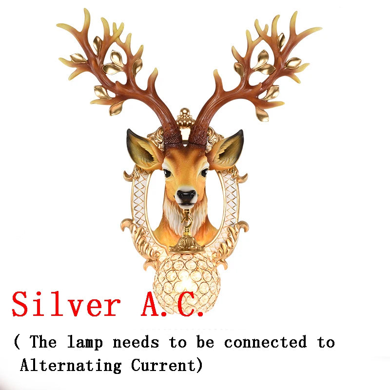LED Wandlampe – Harz Hirsch Art Deco – Wohnzimmer