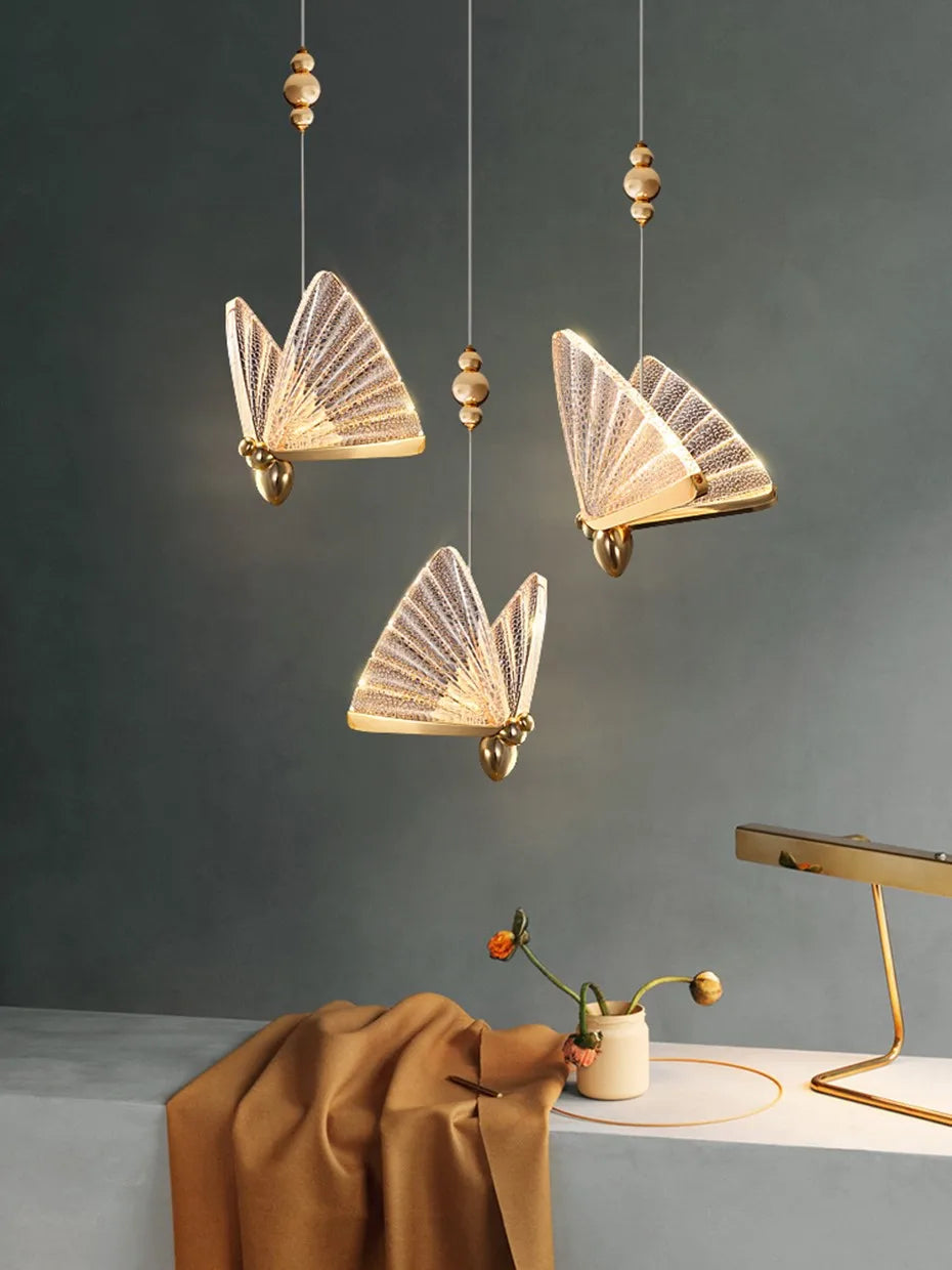 Moderne LED-Wandlampe aus Aluminium in Schmetterlingsdesign, Lampenschirm Farbe: Typ 6 klein, Gehäuse Farbe: Kaltweiss