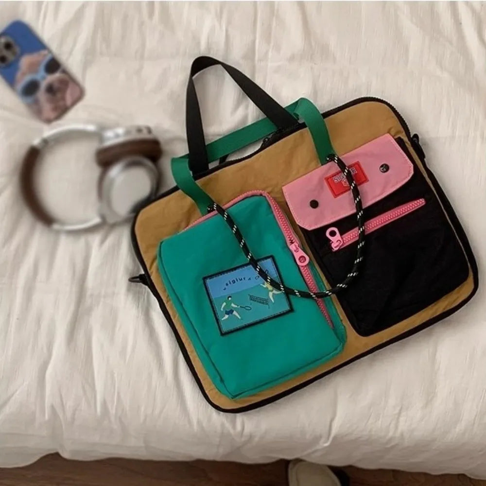 Laptop Aktentasche – Canvas & Polyester – 37x31x3cm