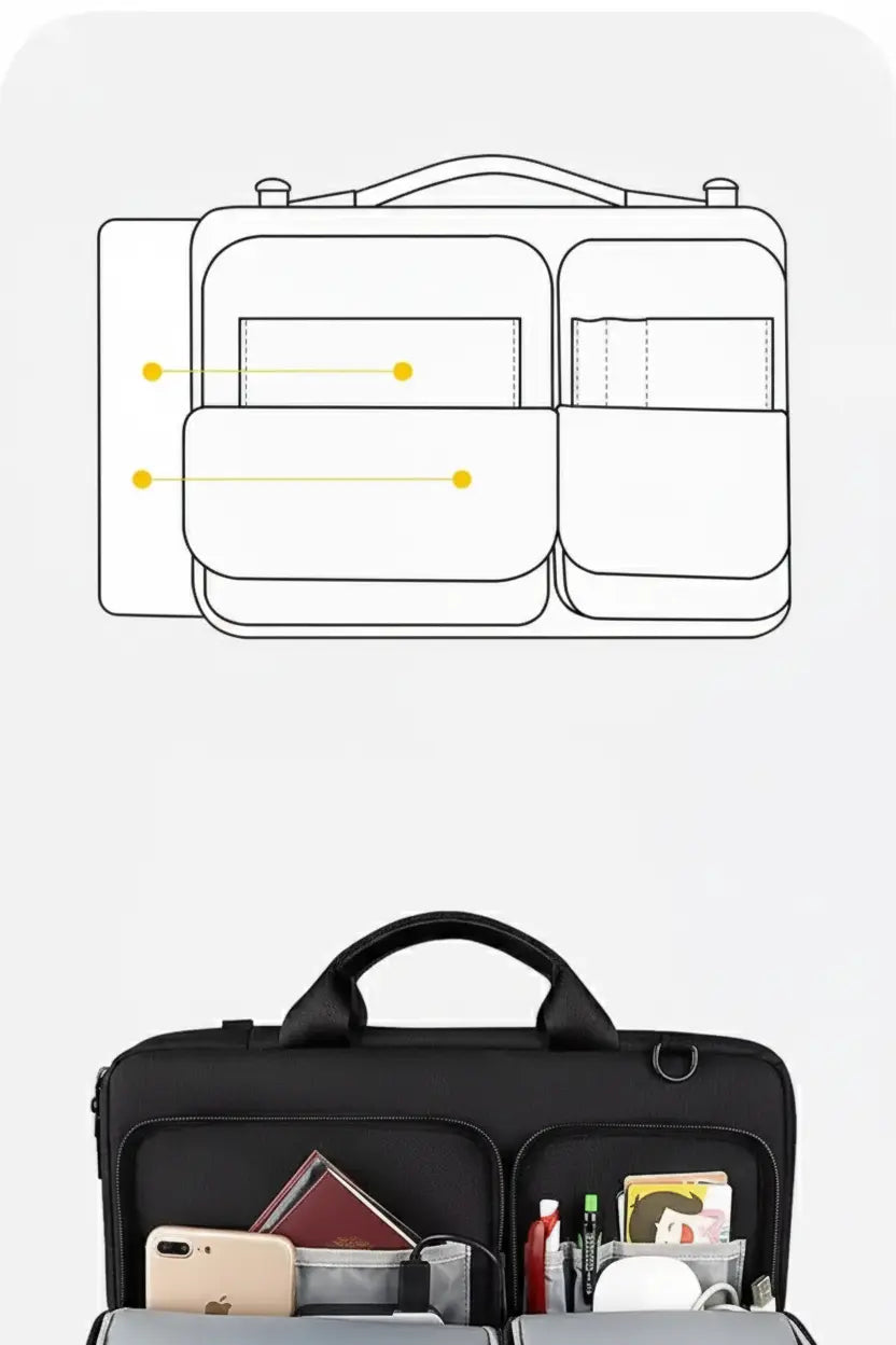 Unisex Laptop-Aktentasche, schockresistentes Polyester, Farbe: fensedangao, Grösse: 15.6-16 Zoll