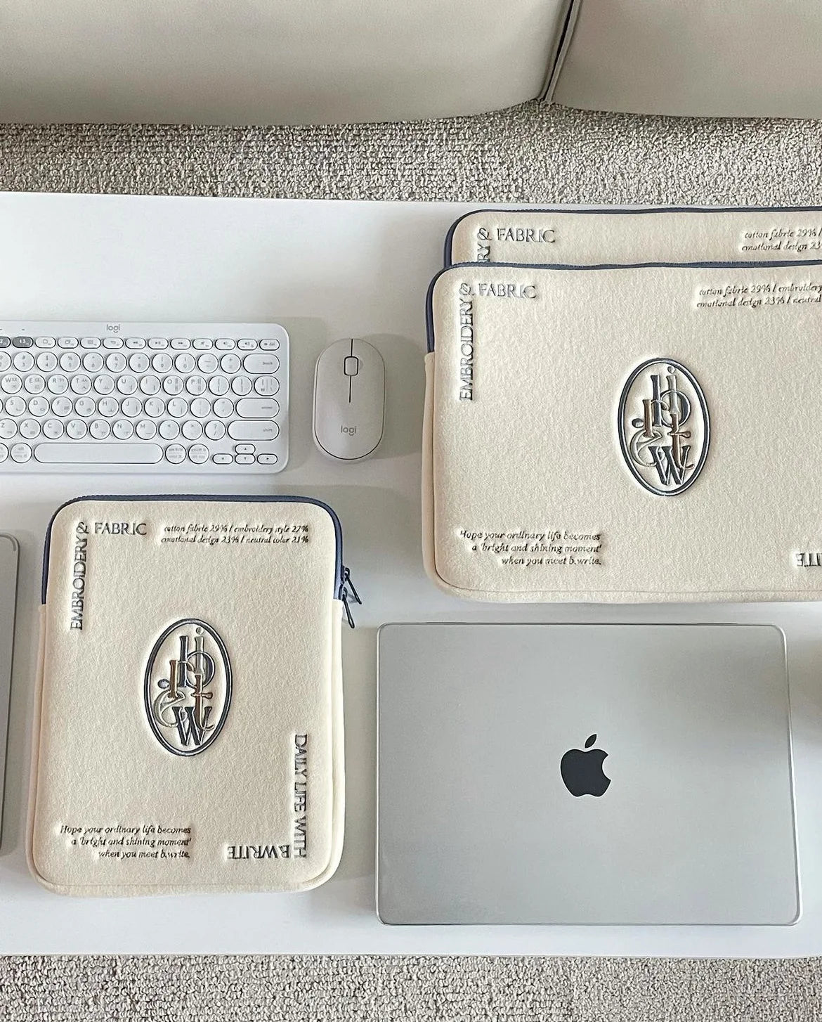 Laptop-Hülle – Minimalistisches Polyester – 13-16 Zoll