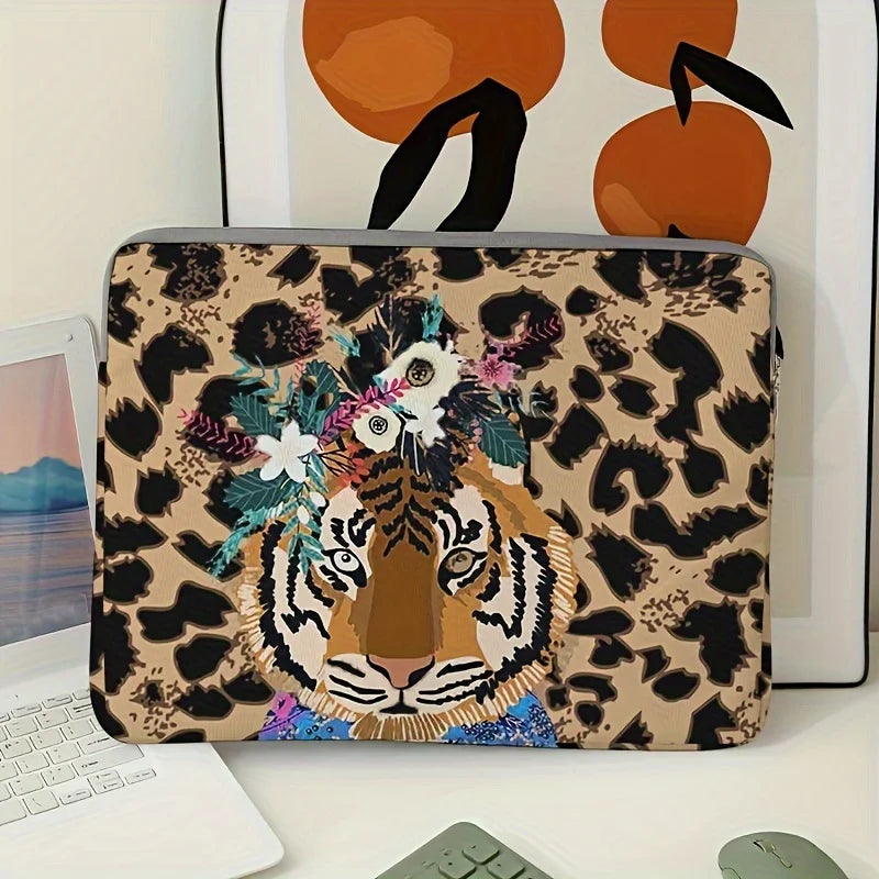 Laptop-Tasche - Stilvolles Tiger-Muster - 14 Zoll