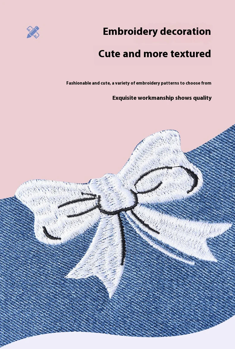 Laptophülle – Denim-Schleifendesign – 13-16 Zoll