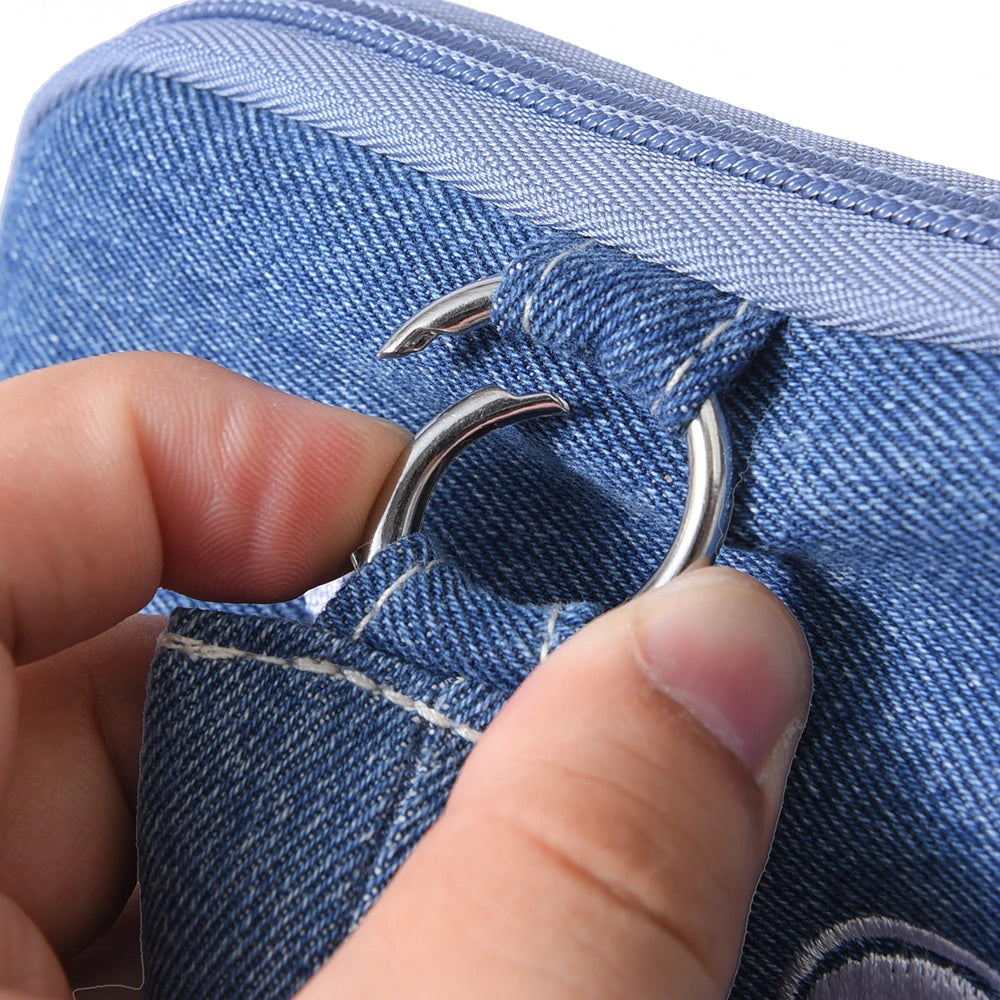 Laptophülle – Denim-Schleifendesign – 13-16 Zoll