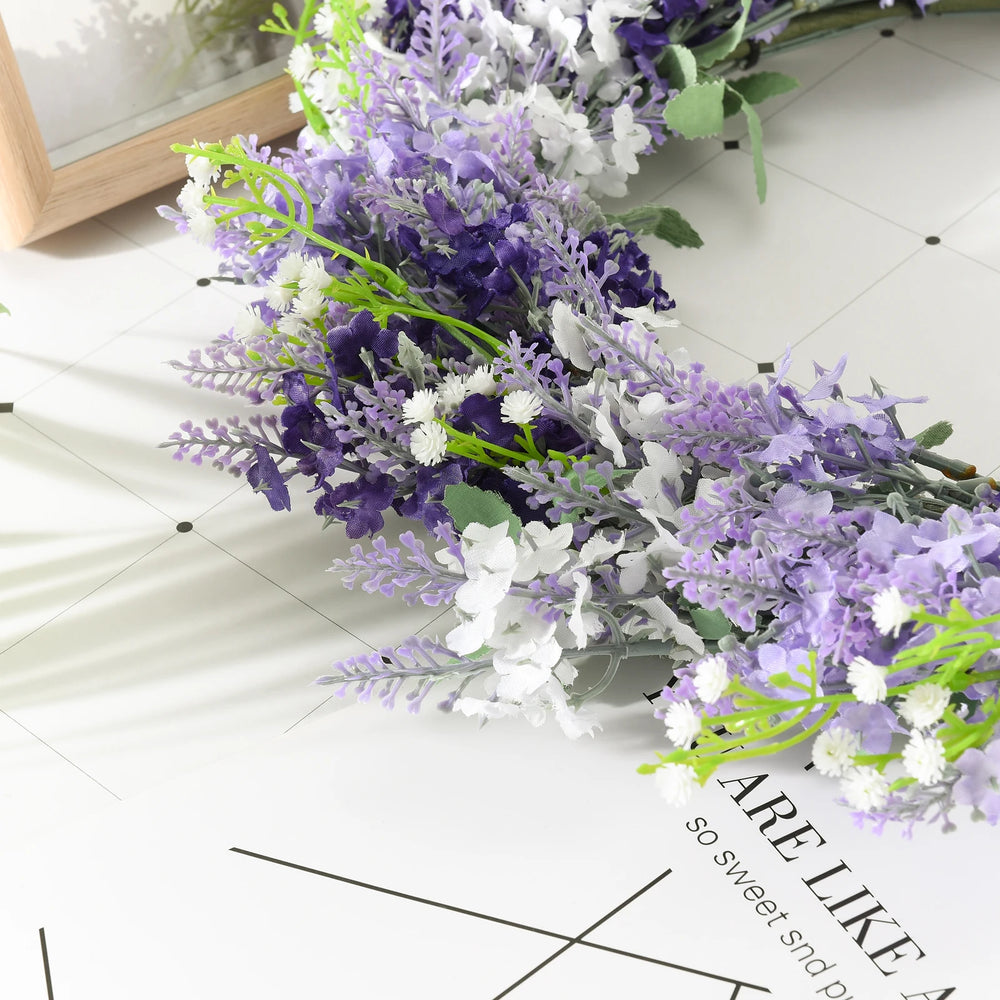 Lavendelkranz – Rattan & Seide – 40cm Innen Deko