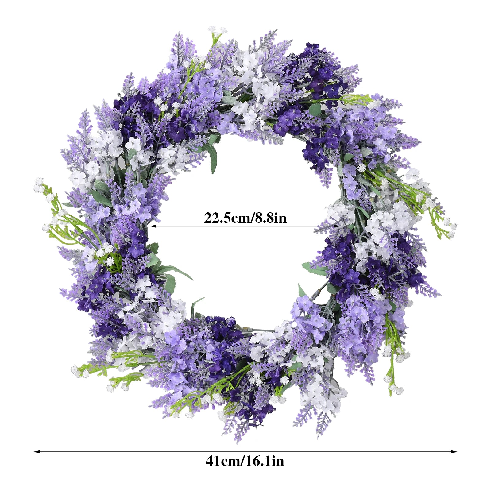 Lavendelkranz – Rattan & Seide – 40cm Innen Deko