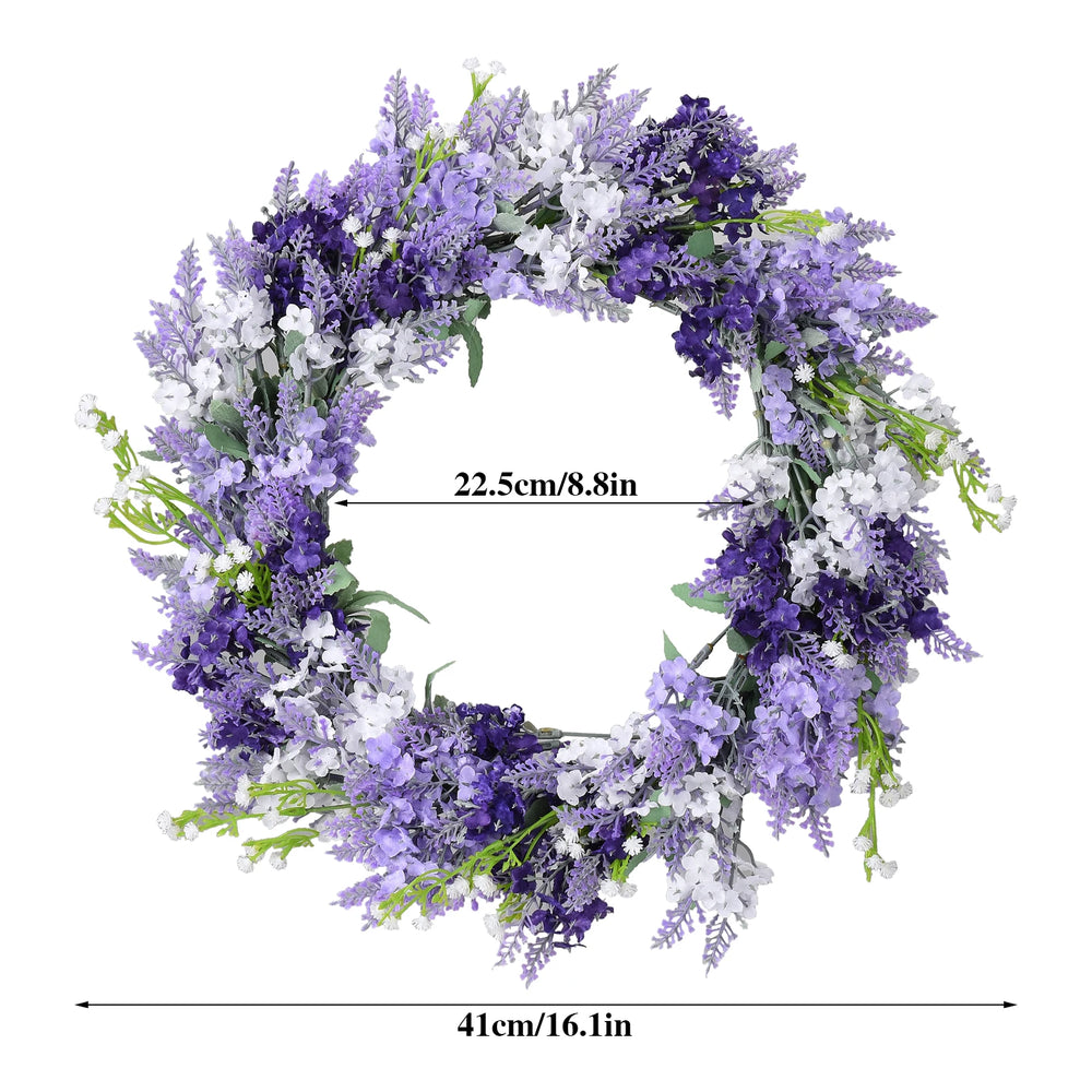 Lavendelkranz – Rattan & Seide – 40cm Innen Deko