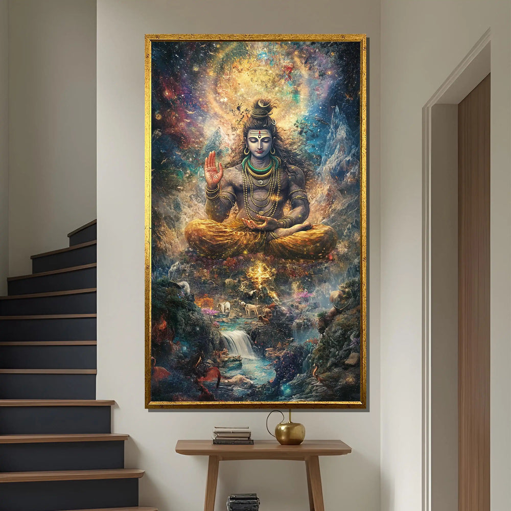 Leinwandbild mit göttlicher spiritueller Kunst, ungerahmt, moderne Sprühmalerei, vertikales Rechteck, Farbe: CJ56748, Grösse: 50x70 cm