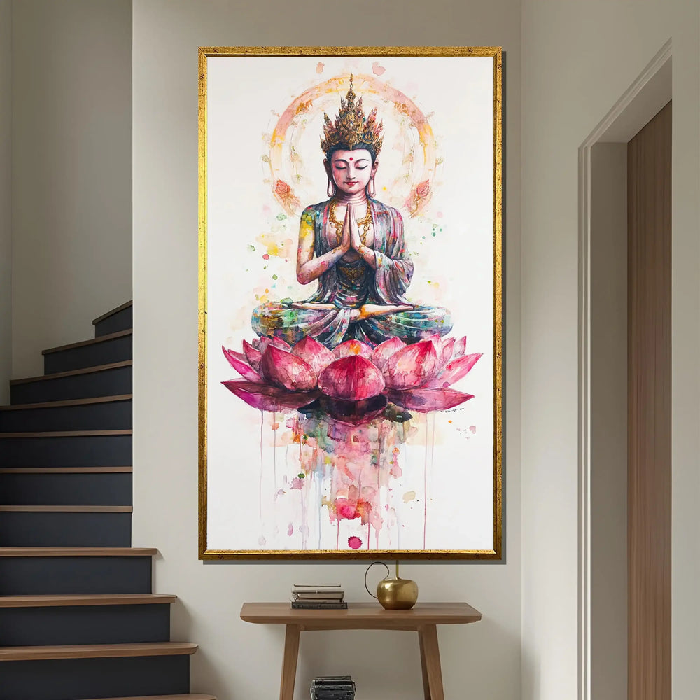 Modernes ungereahmtes Leinwandbild, vertikales Rechteck, 50x70 cm, wasserfeste Tinte