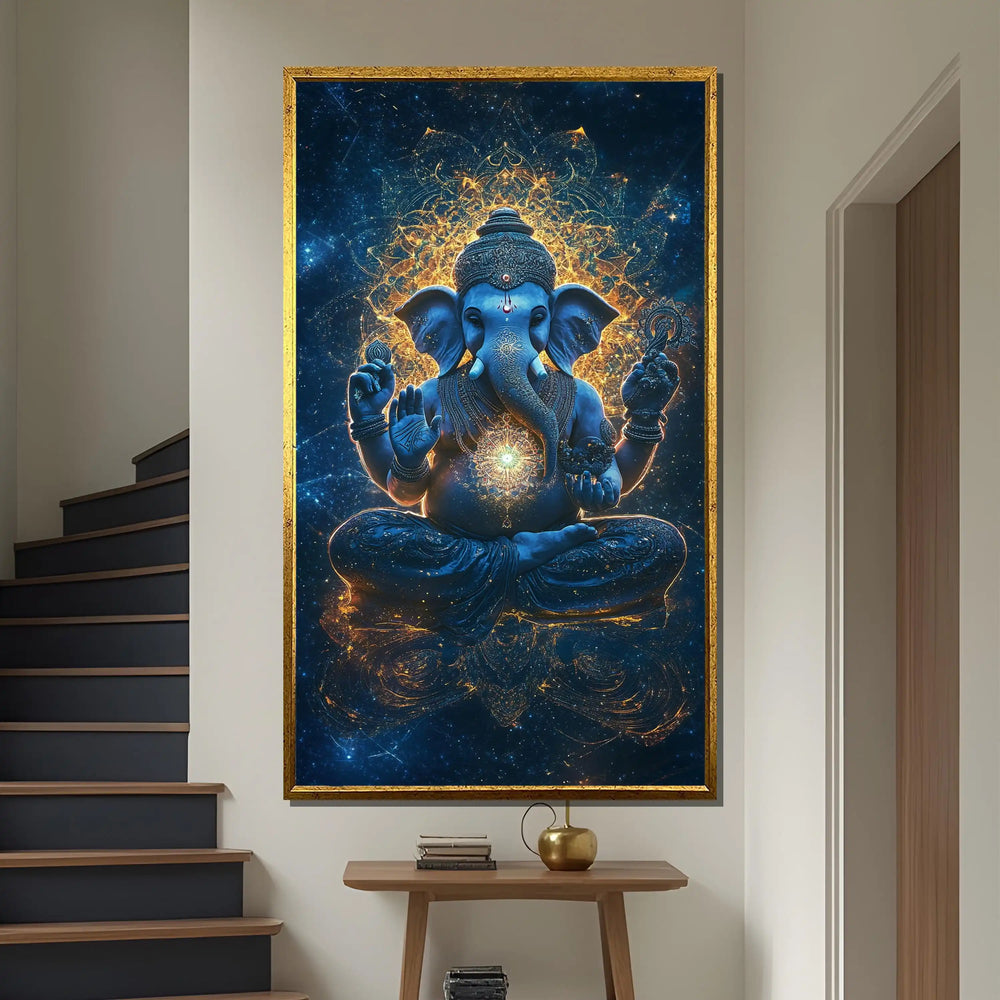 Modernes Leinwandbild mit sprühgemalter spiritueller Kunst, ungerahmt 50x70 cm