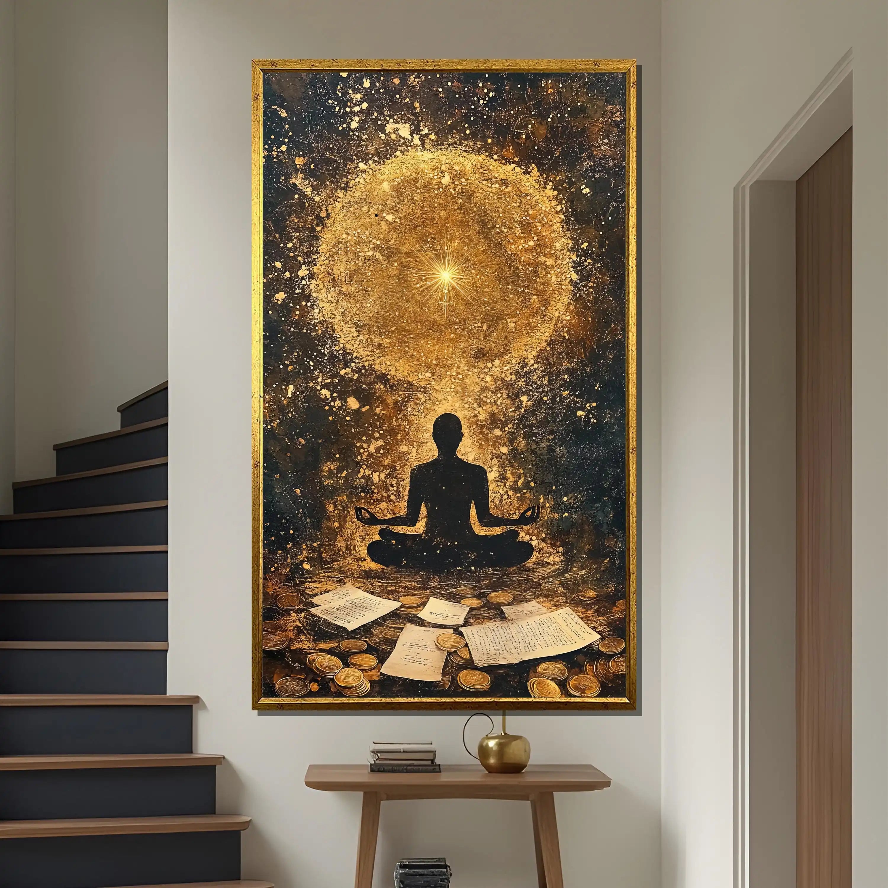 ungerahmtes modernes Leinwandbild auf hochwertiger Leinwand mit vertikalem Rechteckform im Stil der Sprühmalerei in Farbe CJ56756, Grösse 50x70 cm