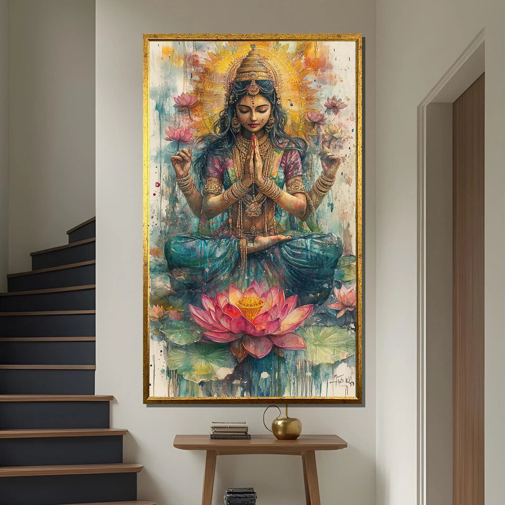 Modernes Leinwandbild mit spiritueller Kunst, vertikales Rechteck, ungerahmt, Farbe: CJ56756, Grösse: 50x70 cm