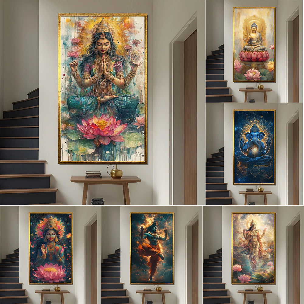 Leinwandbild im modernen Stil, ungerahmt, mit göttlicher spiritueller Kunst 50x70 cm in Farbe CJ56756