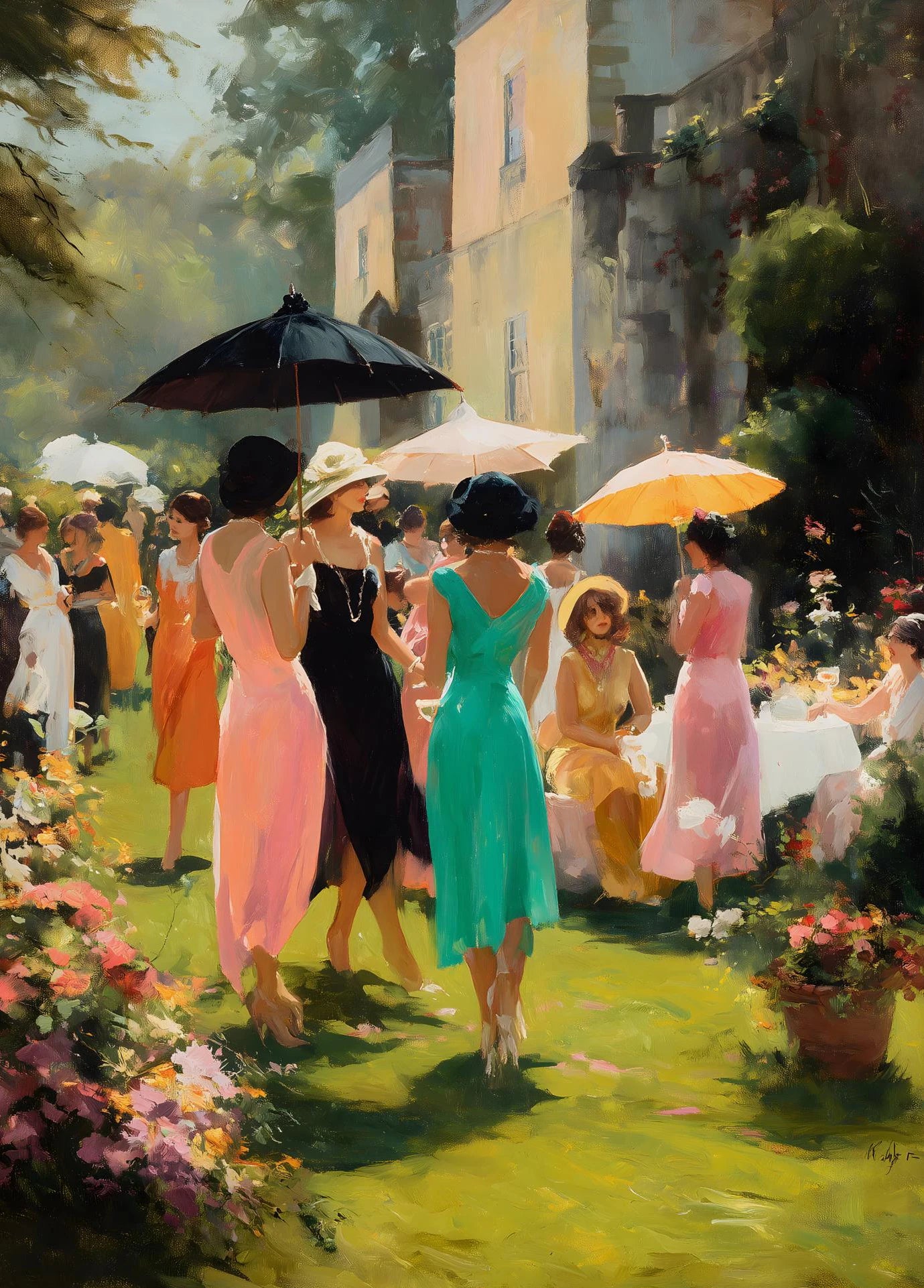 moderner wandbild leinwanddruck im stil von rokoko garten, ungerahmt, vertikales rechteck, grösse 30x42 cm