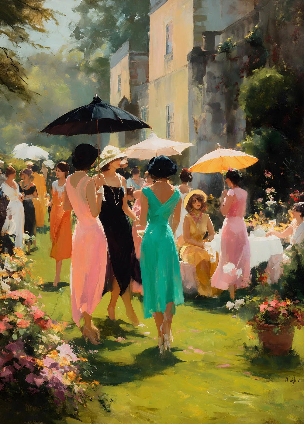 moderner wandbild leinwanddruck im stil von rokoko garten, ungerahmt, vertikales rechteck, grösse 30x42 cm