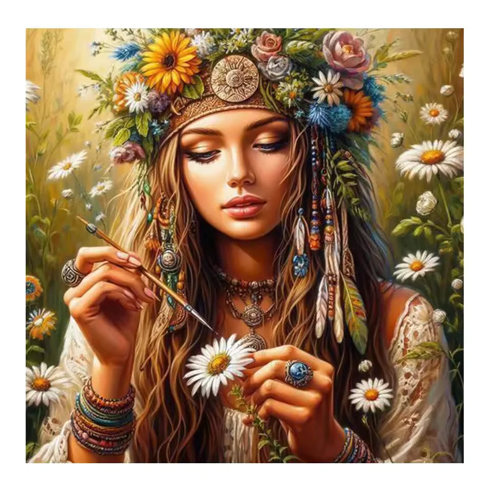 Baumwollleinwandfigurenmalerei im amerikanischen Stil, Grösse: 50x50 cm Kein Rahmen, Farbe: az469-7