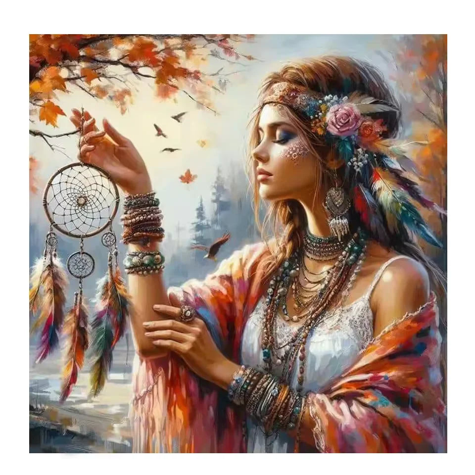 Quadratische Leinwanddrucke im amerikanischen Stil auf Baumwolle, 50x50 cm, ungerahmt